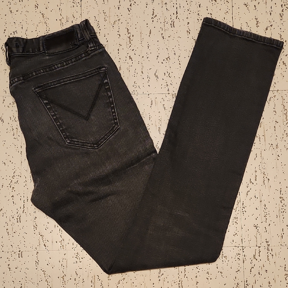 John Varvatos U.s.a Black Light Fade Bowery Slim Straight Fit Denim Jeans